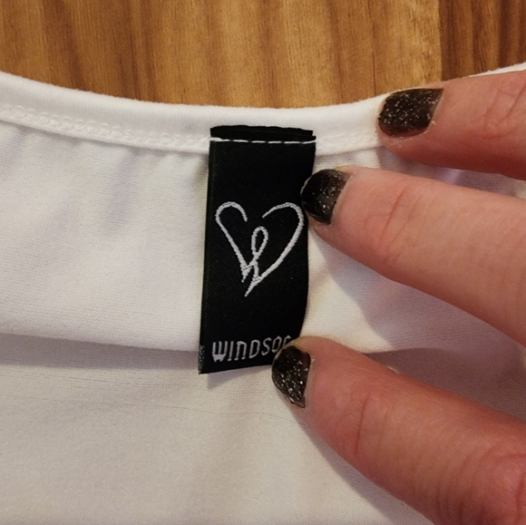 Size S Windsor Keeping Knit Chic Ribbed Knit Crop Top White - Picture 3 of 6